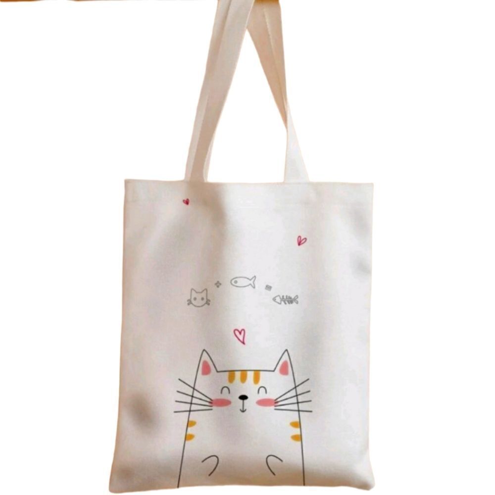 Cartoon Cat Shopper Tote